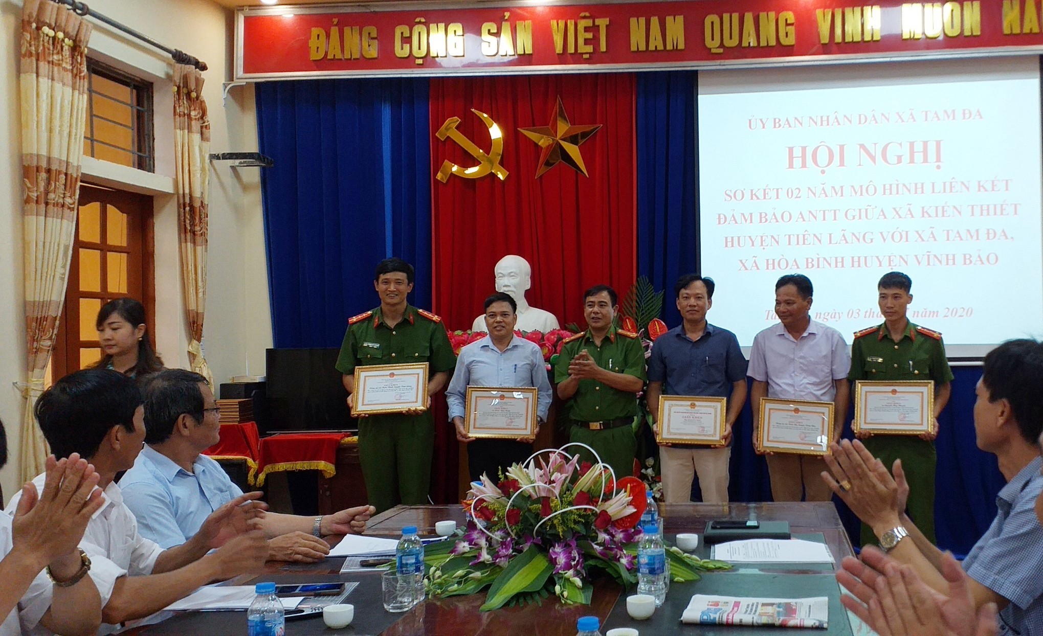 Xã Kiến Thiết, huyện Tiên Lãng với xã Tam Đa và xã Hòa Bình, huyện Vĩnh Bảo: Sơ kết 2 năm thực hiện mô hình “Liên kết bảo đảm ANTT”